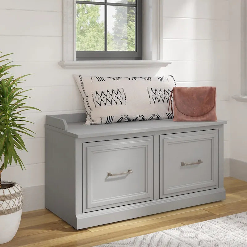 Woodland 40W Shoe Storage Bench with Doors by 
