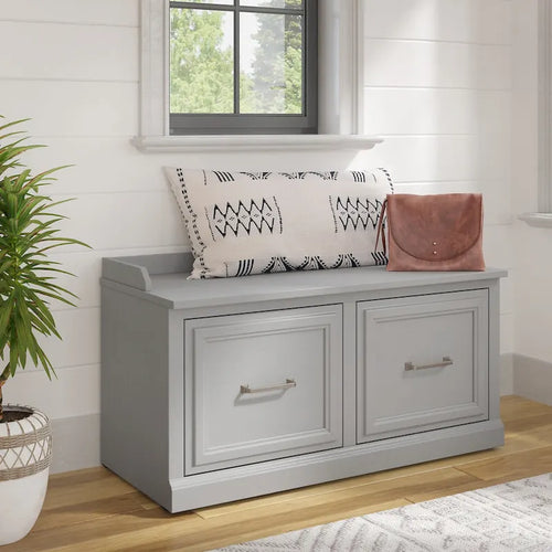 Woodland 40W Shoe Storage Bench with Doors by 