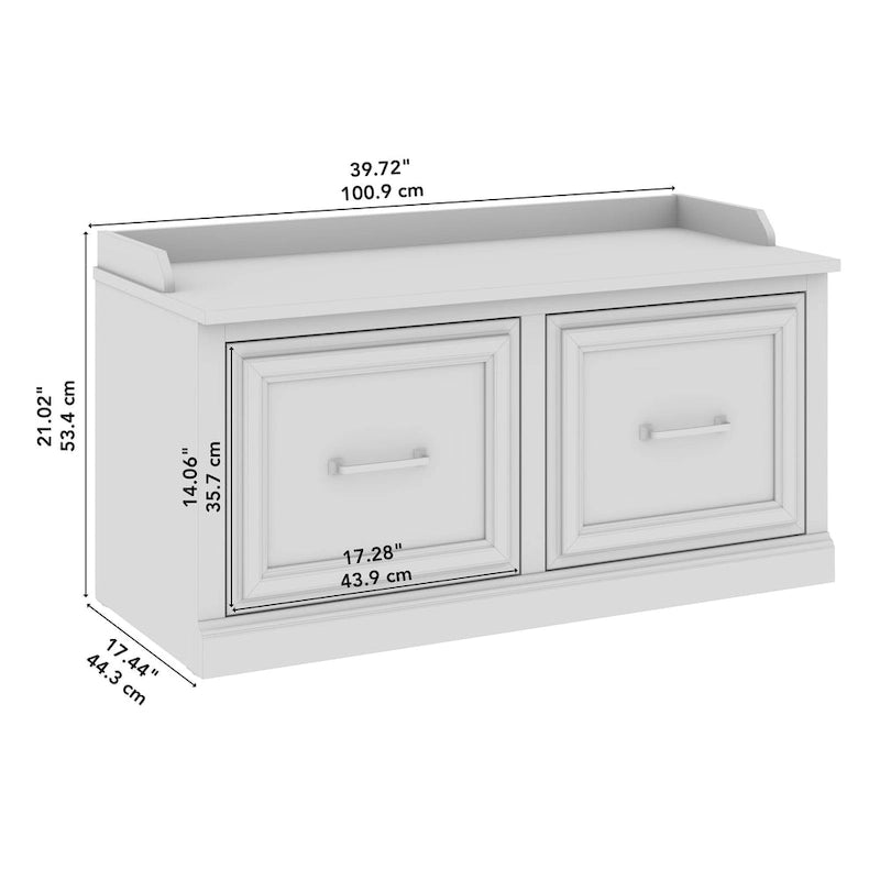 Banc de rangement pour chaussures 40 W avec portes