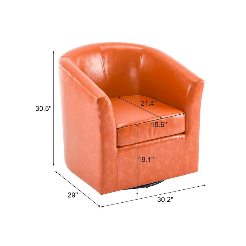 Fauteuil club pivotant – 29.00 P x 30.20 L x 30.50 H