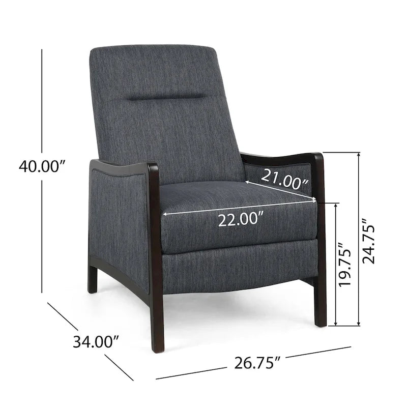 Fauteuil inclinable moderne sans levier de commande (système poussoir)
