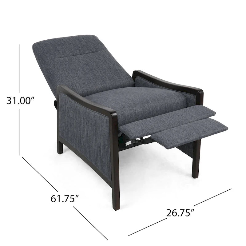 Fauteuil inclinable moderne sans levier de commande (système poussoir)