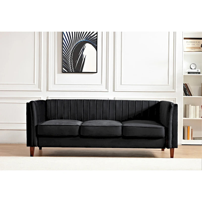 Canapé Design Carré Capitonnage Linéaire