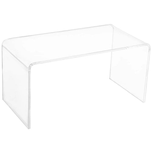 Table basse cascade rectangulaire tout acrylique de 32 de long et de 20 mm d'épaisseur, transparente