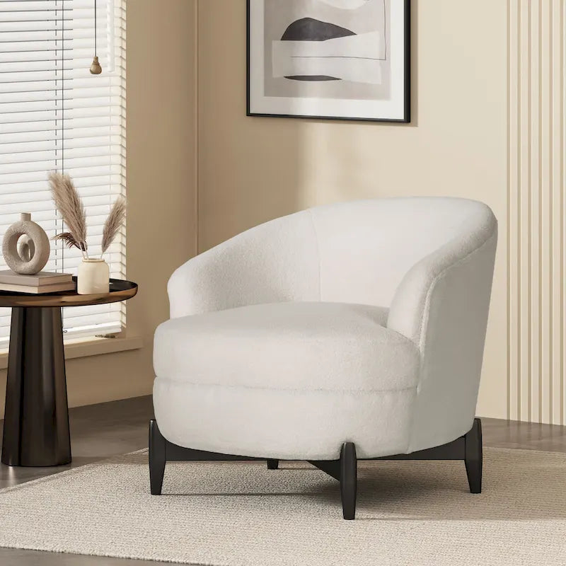 Sydmor Boucle Upholstered Club Chair by 
