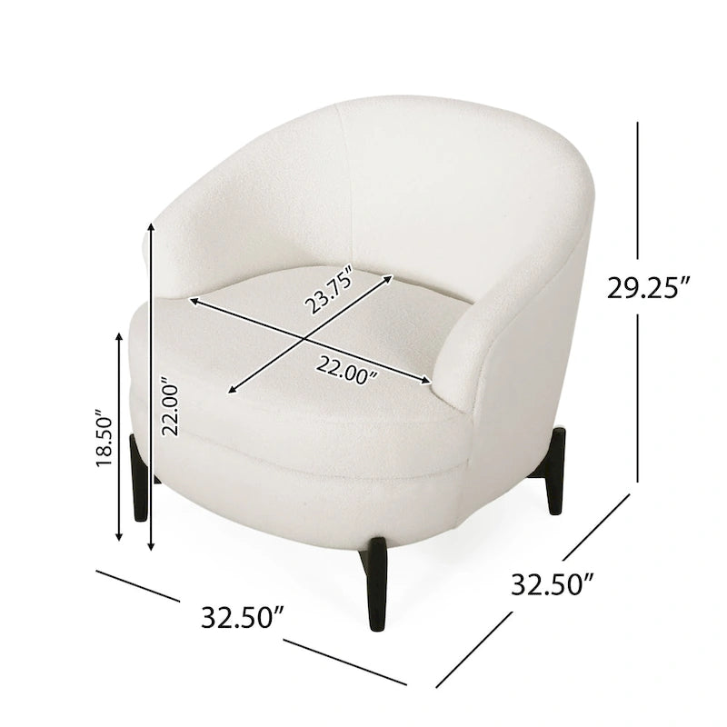 Fauteuil Club Rembourré en Boucle