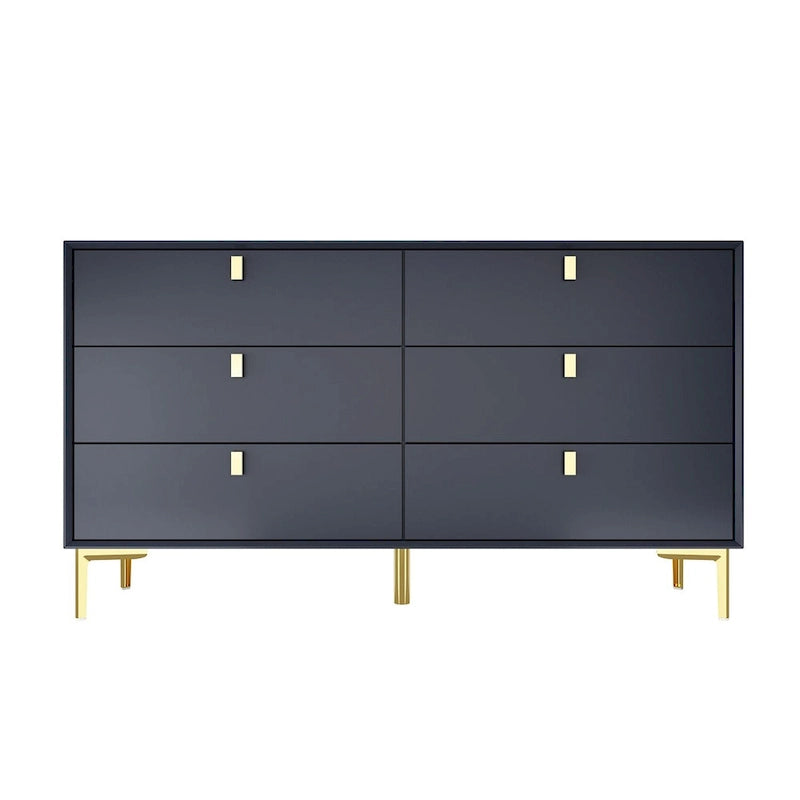 Commode de rangement à 6 tiroirs, style Mid-Century
