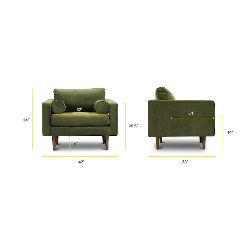 Fauteuil de salon en tissu Napa
