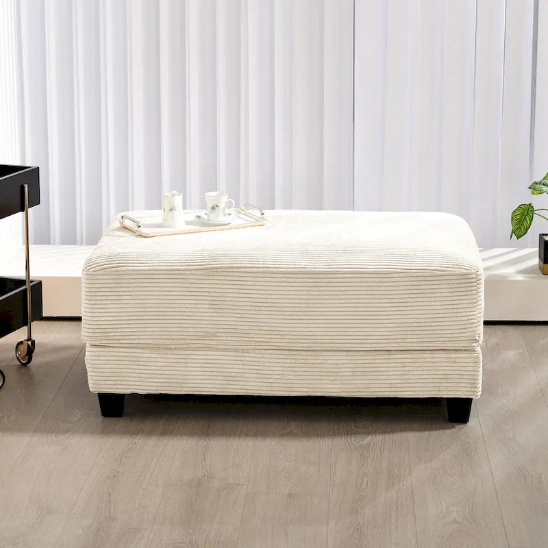 Le Pouf Contemporain en Velours Côtelé Surdimensionné