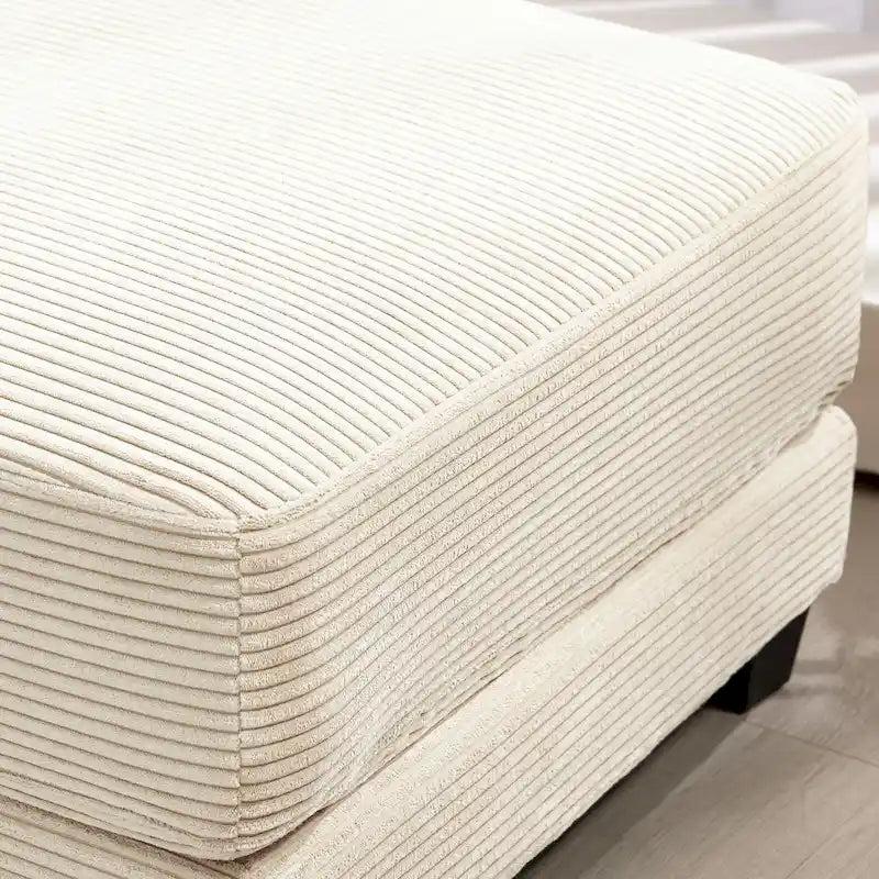 Le Pouf Contemporain en Velours Côtelé Surdimensionné