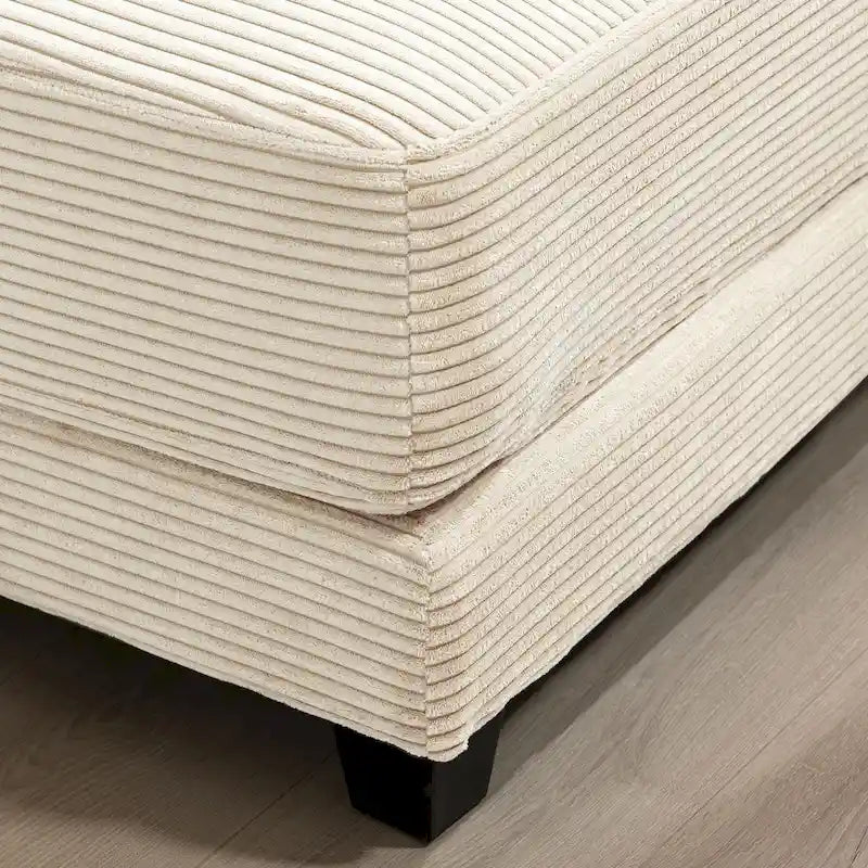 Le Pouf Contemporain en Velours Côtelé Surdimensionné