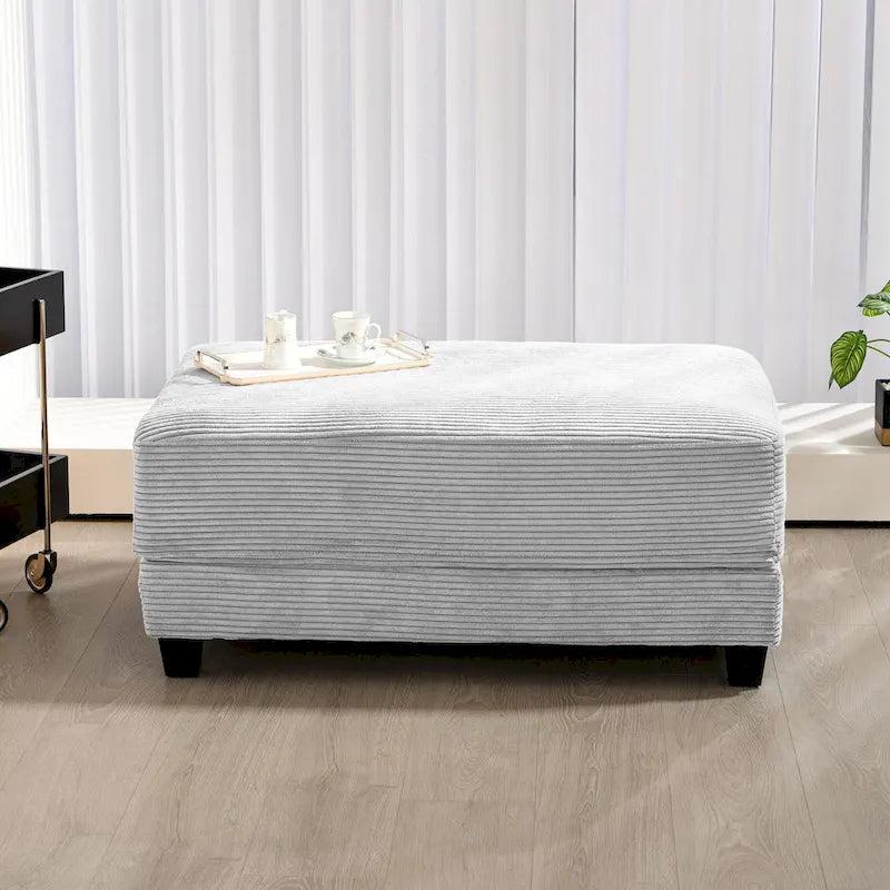 Le Pouf Contemporain en Velours Côtelé Surdimensionné