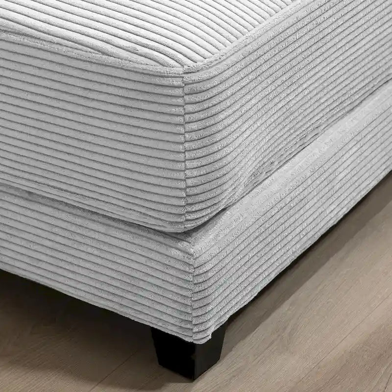 Le Pouf Contemporain en Velours Côtelé Surdimensionné