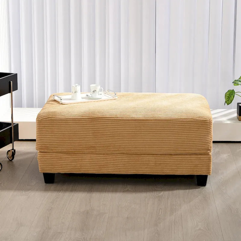 Le Pouf Contemporain en Velours Côtelé Surdimensionné