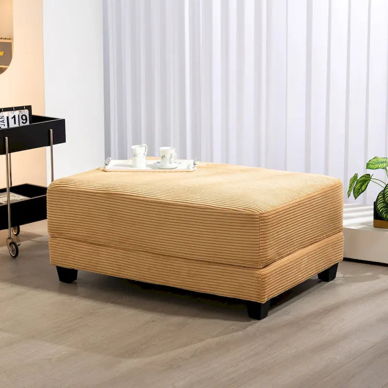 Le Pouf Contemporain en Velours Côtelé Surdimensionné
