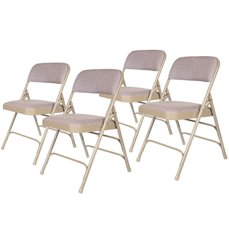 Chaise pliante Triple Renfort en Tissu, Lot de 4
