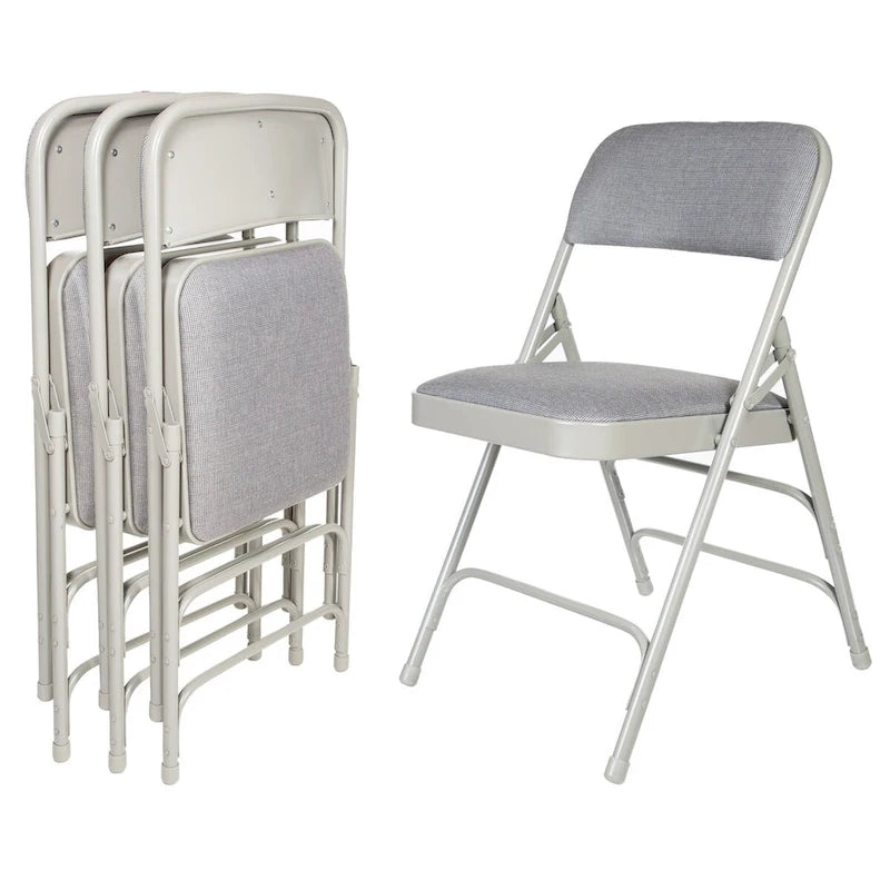 Chaise pliante Triple Renfort en Tissu, Lot de 4